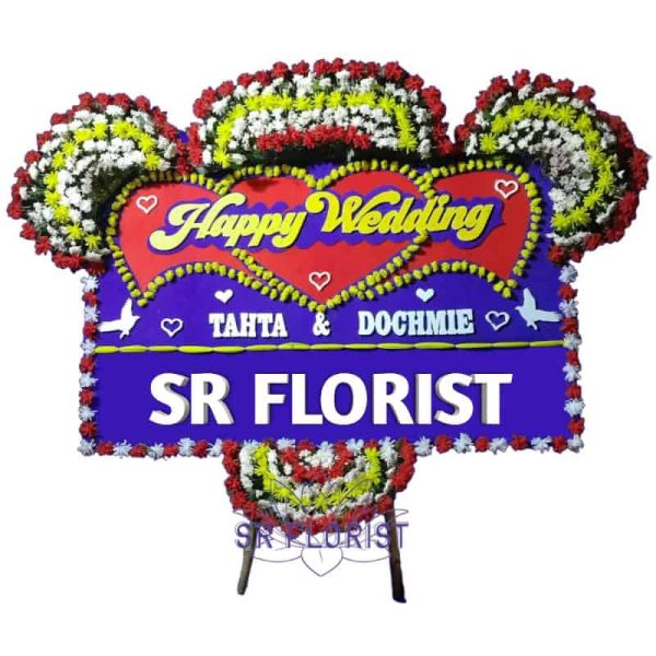 Bunga Papan Happy Wedding SHW3